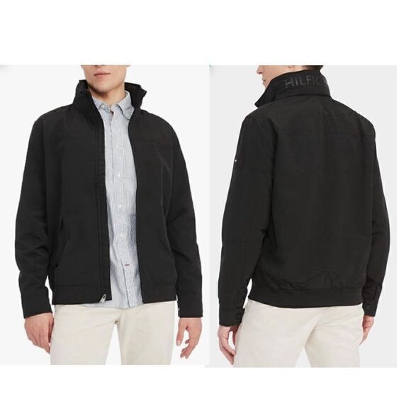 Tommy Hilfiger Men's Lightweight Waterproof Regatta Bomber Jacket - Picture 1 of 11